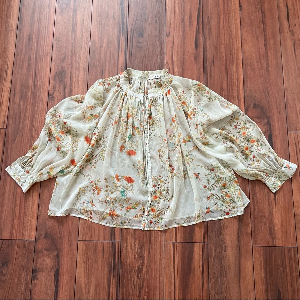 Carolina K Floral Silk blouse